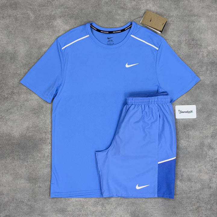 Nike Repel Miler 2.0 Windrunner Jacket 3-Piece 7” Challenger Short Set University Blue