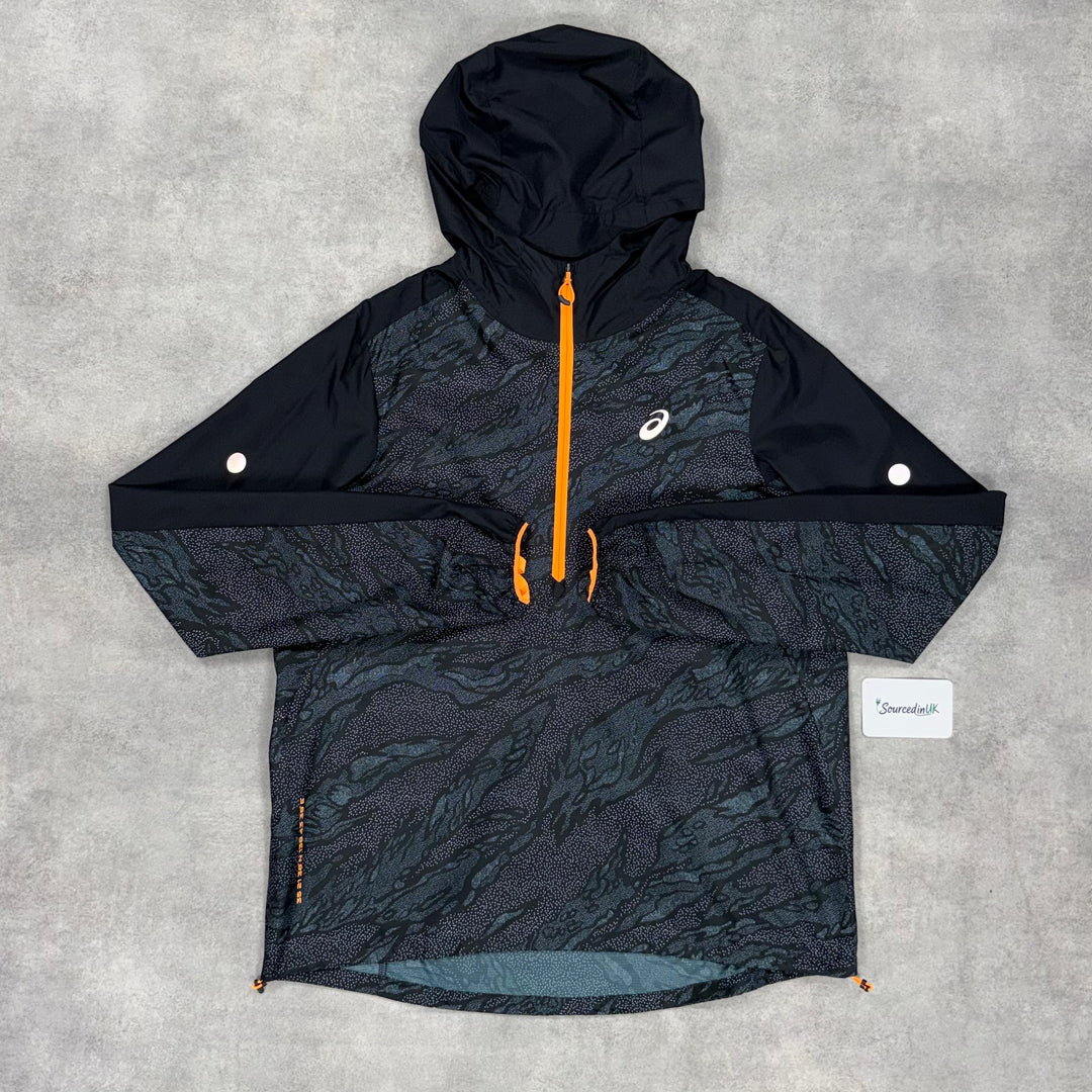 Asics FujiTrail Windrunner Jacket 3-Piece Short Set Orange Truffel