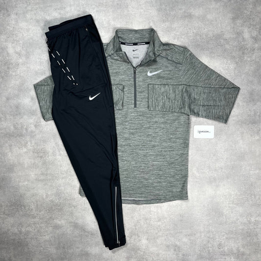 Nike Pacer 1/2 Zip “Grey” & Black Phenom Bottoms