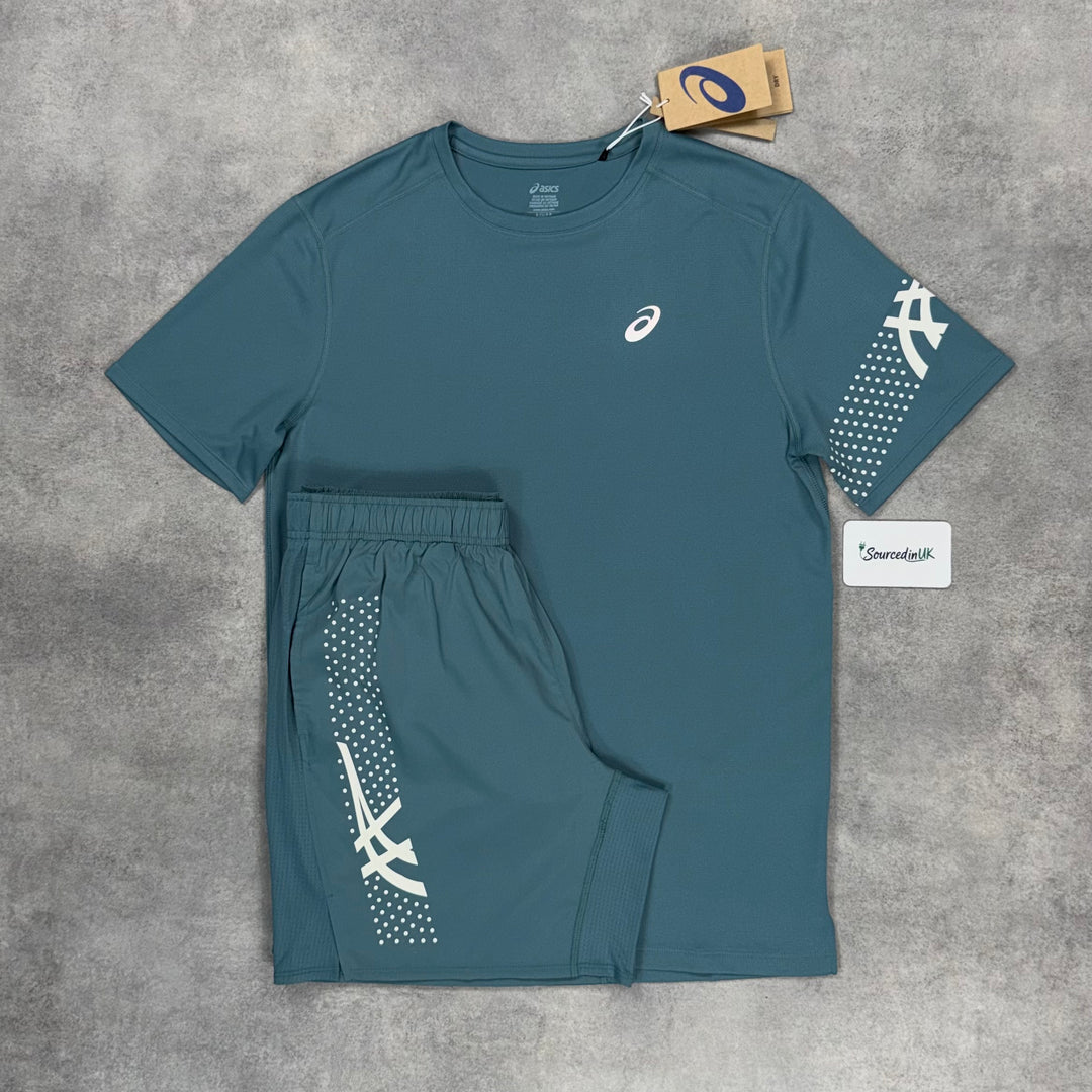 Asics Icon 1/4 Zip 3-Short Foggy Teal