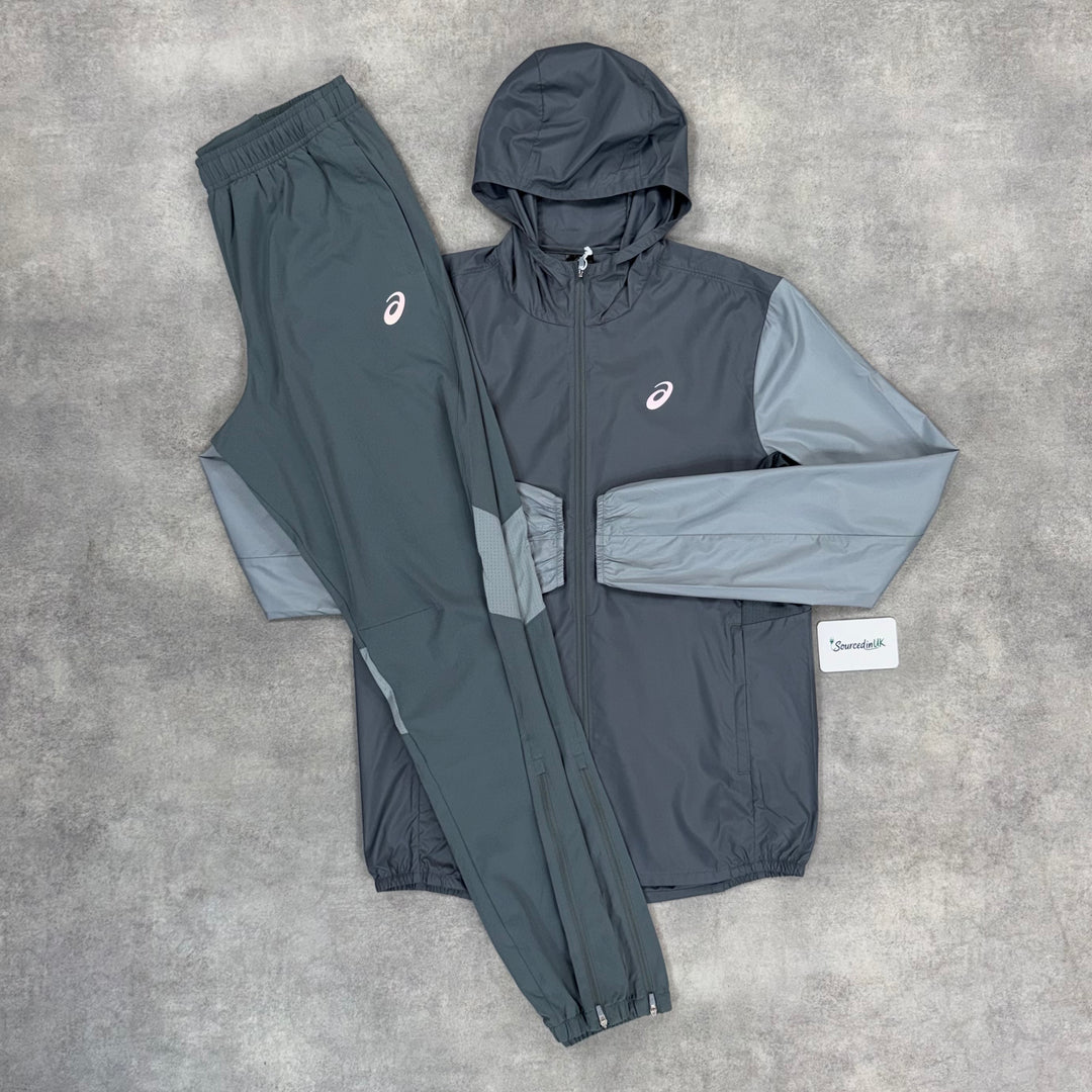 Asics Core Windrunner Grey & Grey Core Bottoms Set