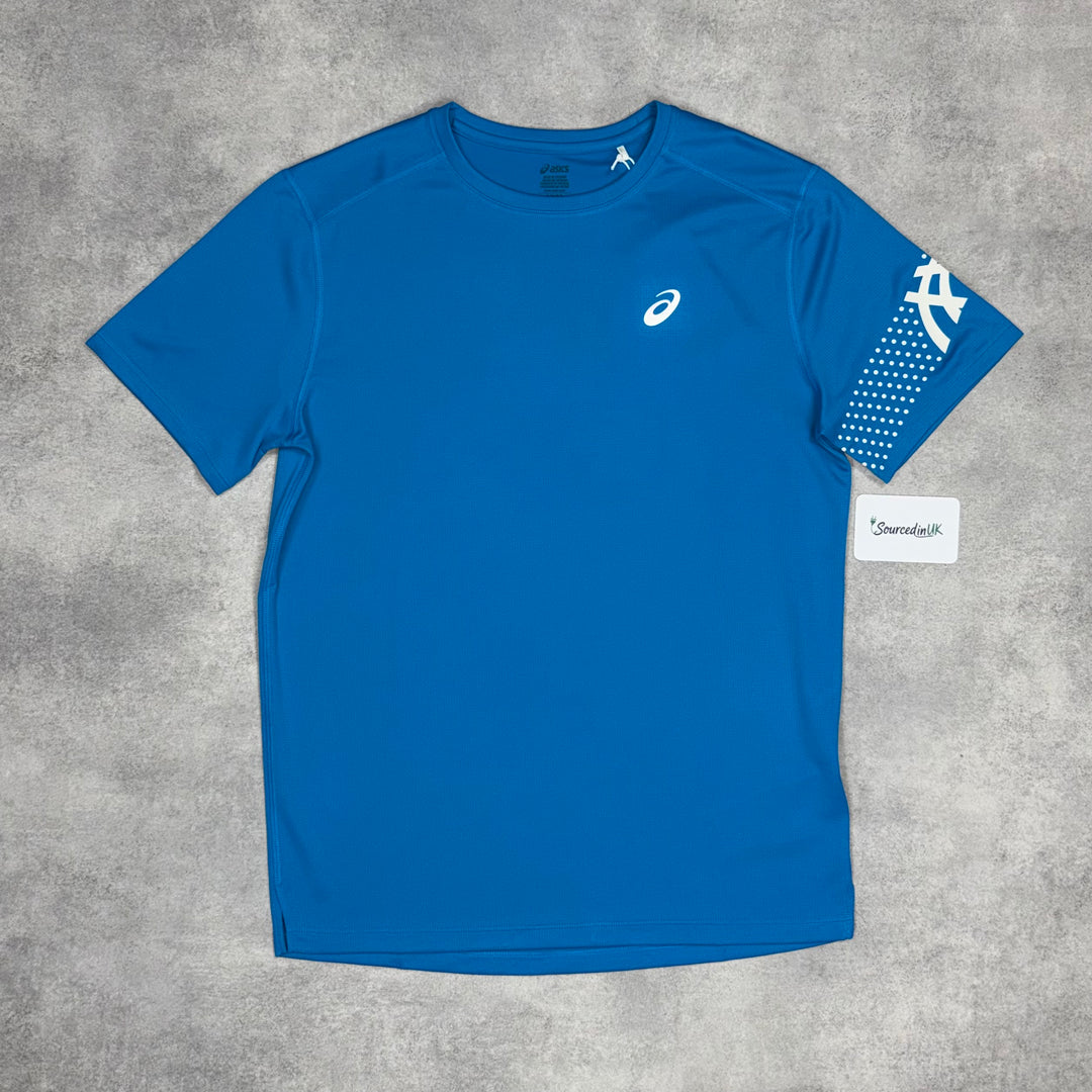 Asics Icon T-Shirt Deep Blue & Black Icon  7” Shorts Set