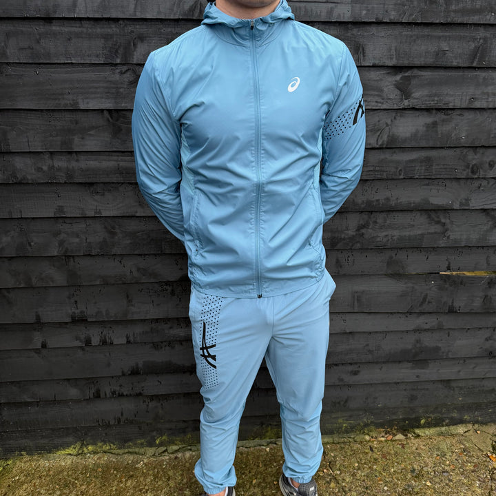 Asics Icon Windrunner Ash Blue & Ash Blue Icon Bottoms Set