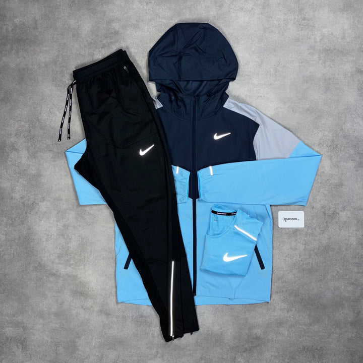 Nike Uv Windrunner Jacket 3-Piece Phenom Pants Set Pacific Blue