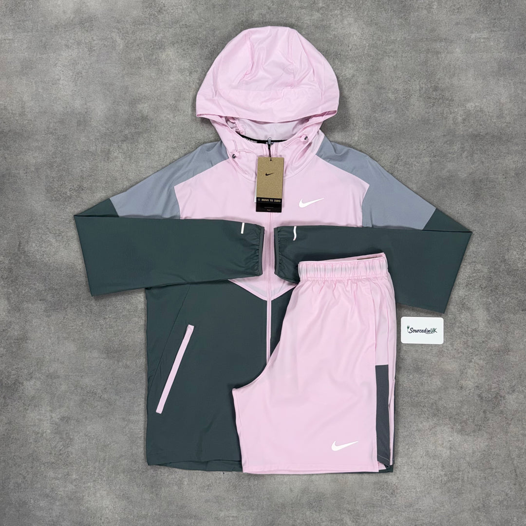 Nike Uv Windrunner Jacket 3-Piece 7” Challenger Short Set Pink Foam