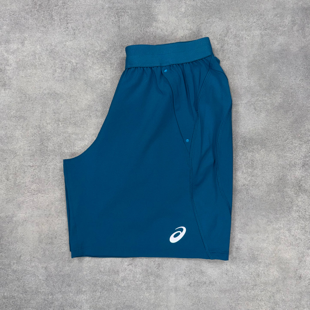 Asics Core T-Shirt 7” Road Shorts Set Dark Teal