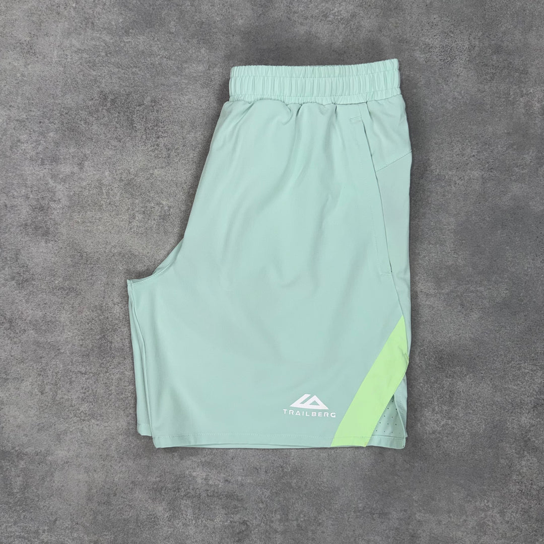Trailberg Cloud Challenger Shorts 7” Mint Green
