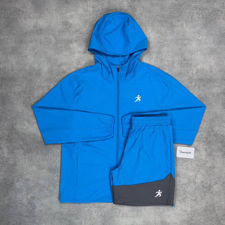 Trivo Core Windrunner Jacket Saucony Pro Grid Omni 9 Set Azure Blue/Blissful Blue