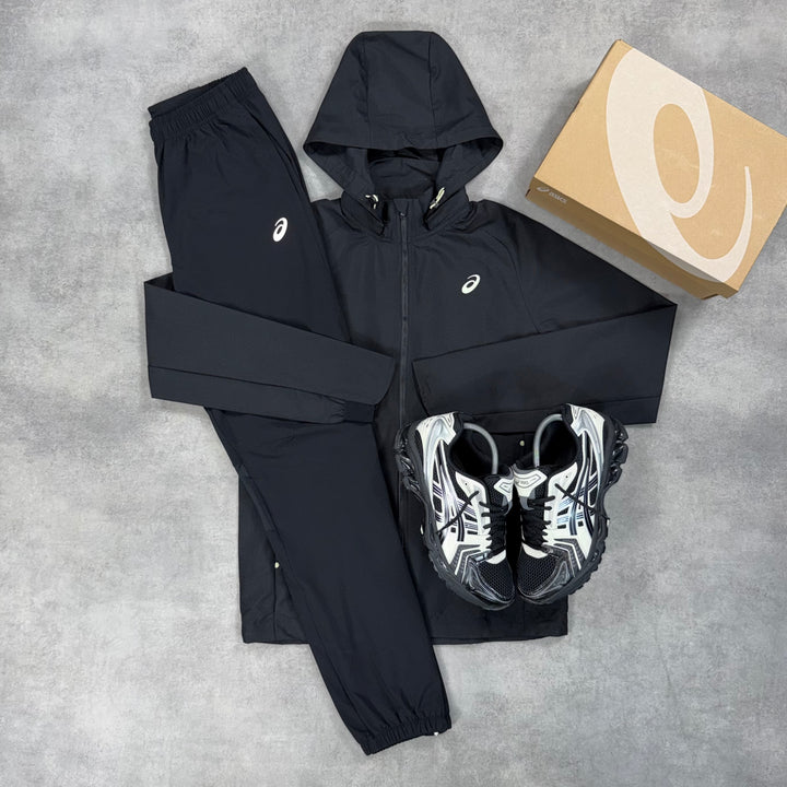 Asics Back Vent Windrunner Jacket Asics Kayano 14 Set Black / Black Cream