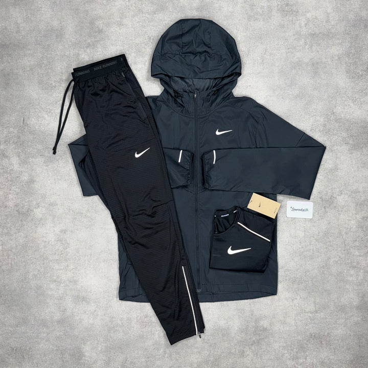 Nike Uv Windrunner Jacket 3-Piece Phenom Pants Set Black