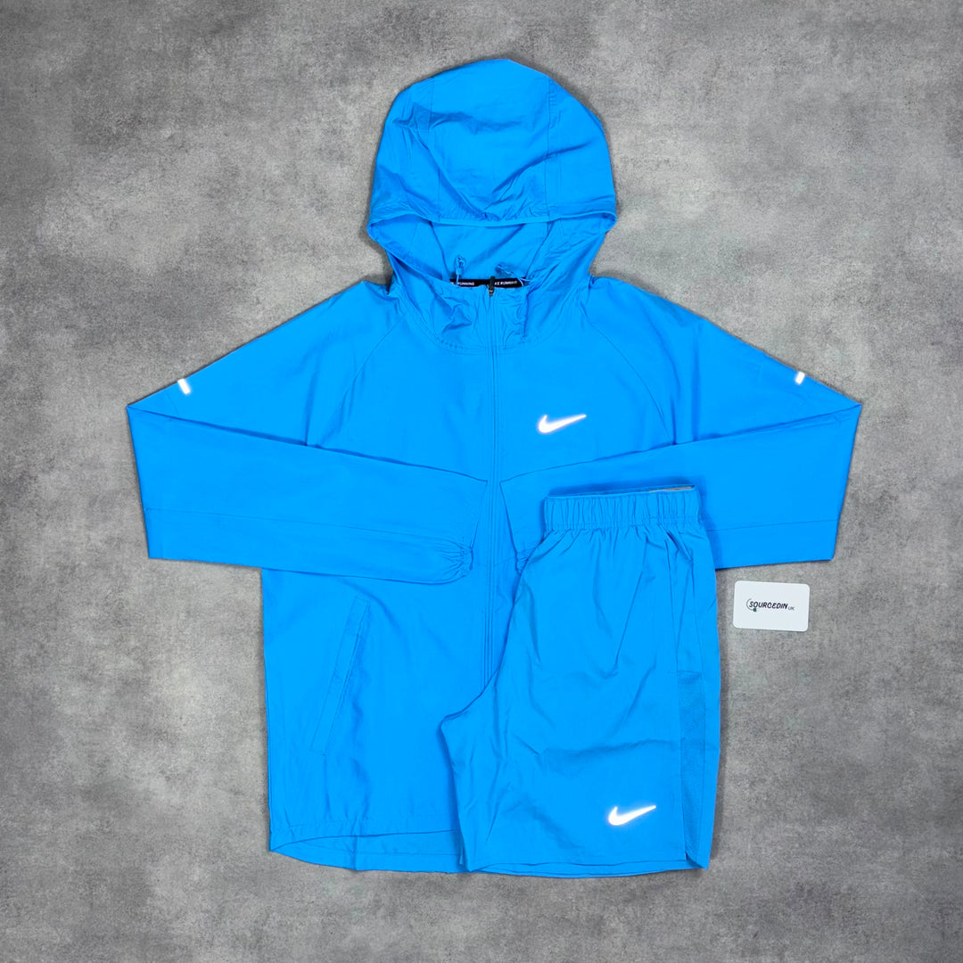 Nike Repel Miler Windrunner Jacket & Challenger Short Set University Blue