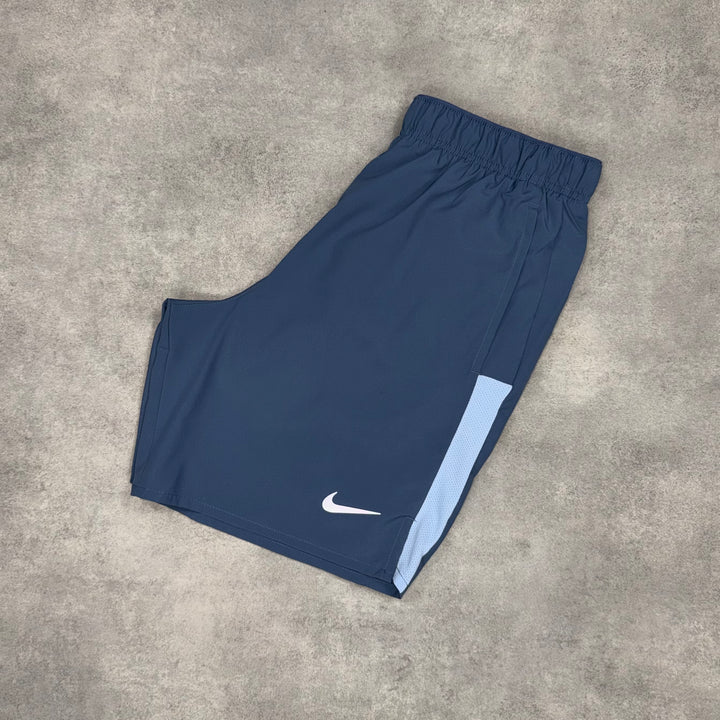 Nike Uv Windrunner Jacket & 7” Challenger Short Set Diffused Blue