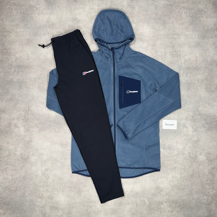 Berghaus Tathwell Fleece Hooded Jacket Two-Tone Navy & Black Theran Plus Pants Set