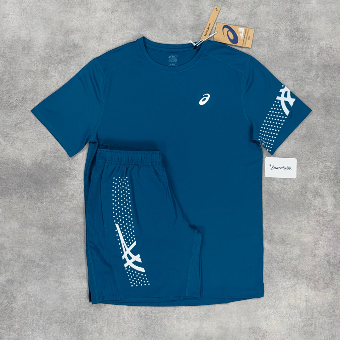Asics Icon Jacket 3-Short Set Dark Teal