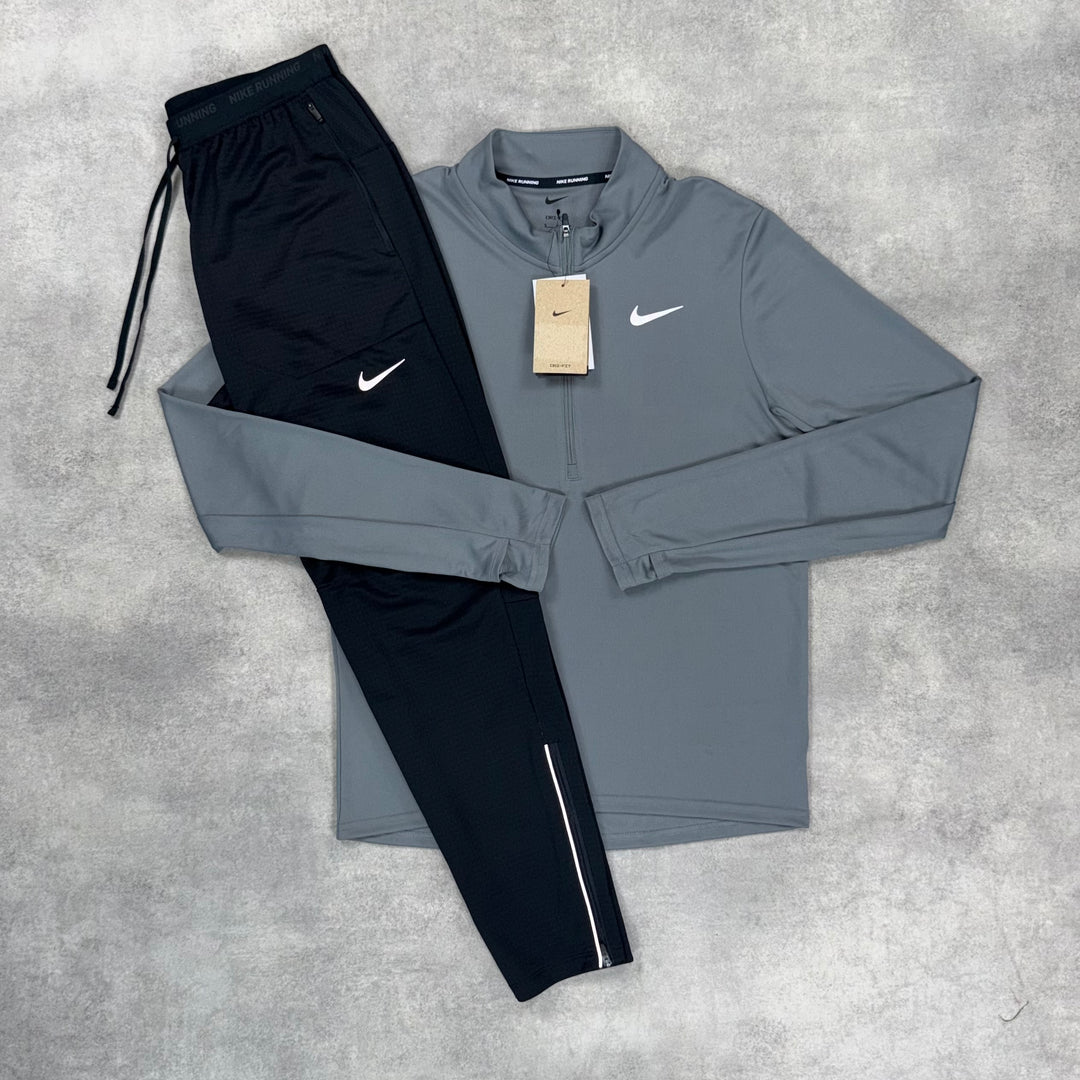 Nike Pacer 1/2 Zip Grey & Black Phenom Bottoms