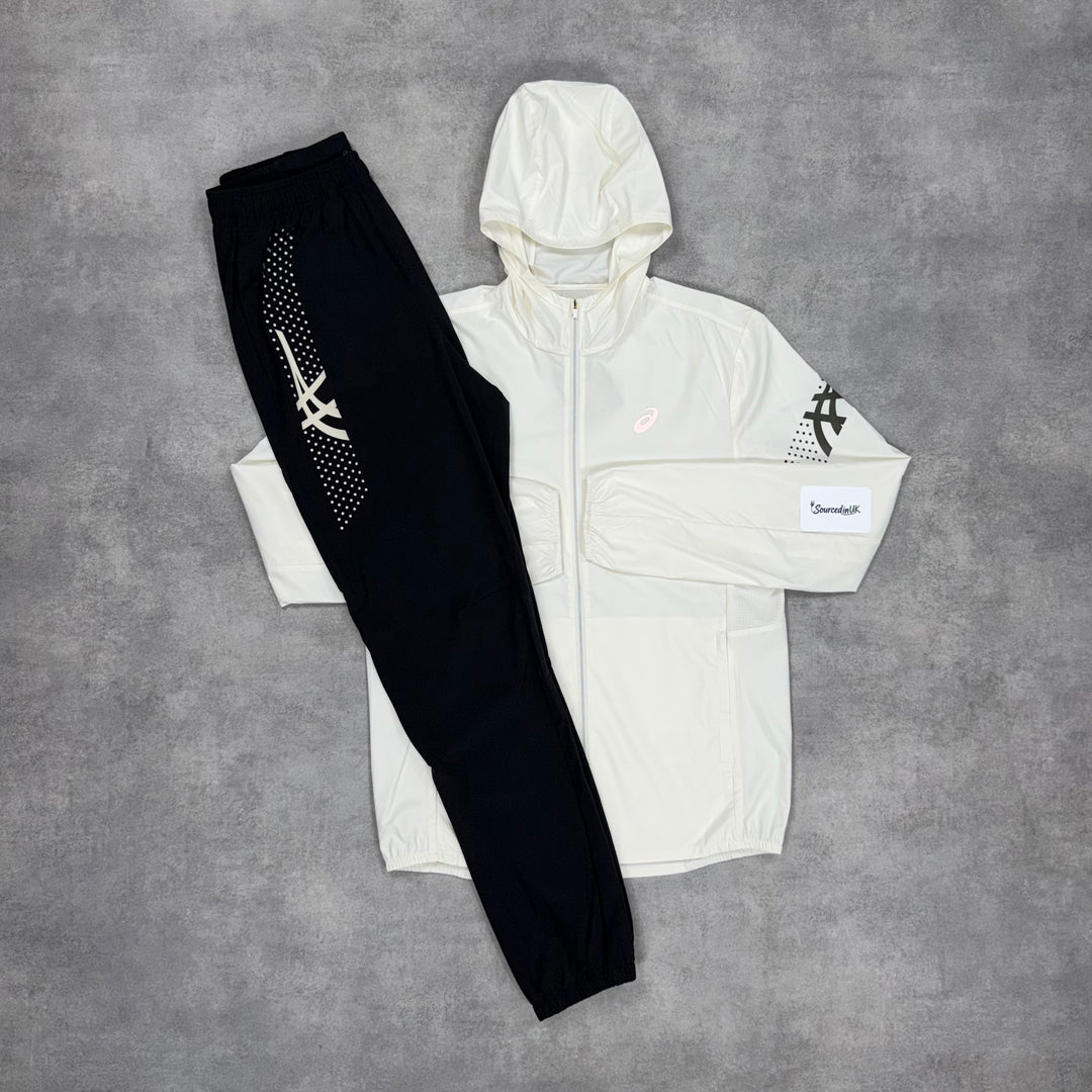 Asics Icon Jacket 3-Piece Pants Set Cream