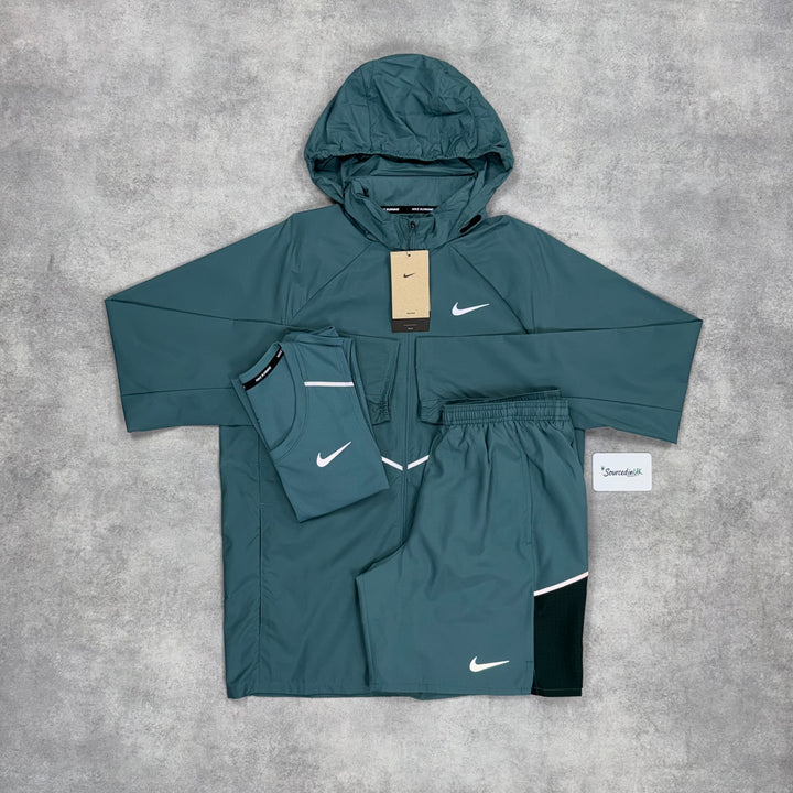 Nike Repel Vest 2.0 Windrunner Jacket 3-Piece 7” Challenger Short Set Mineral Slate