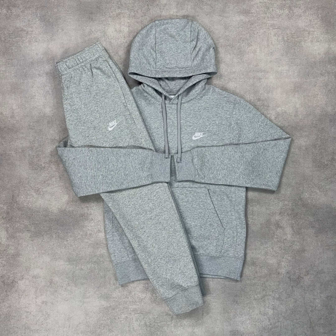 Nike Logo Club Fleece Tracksuit Grey