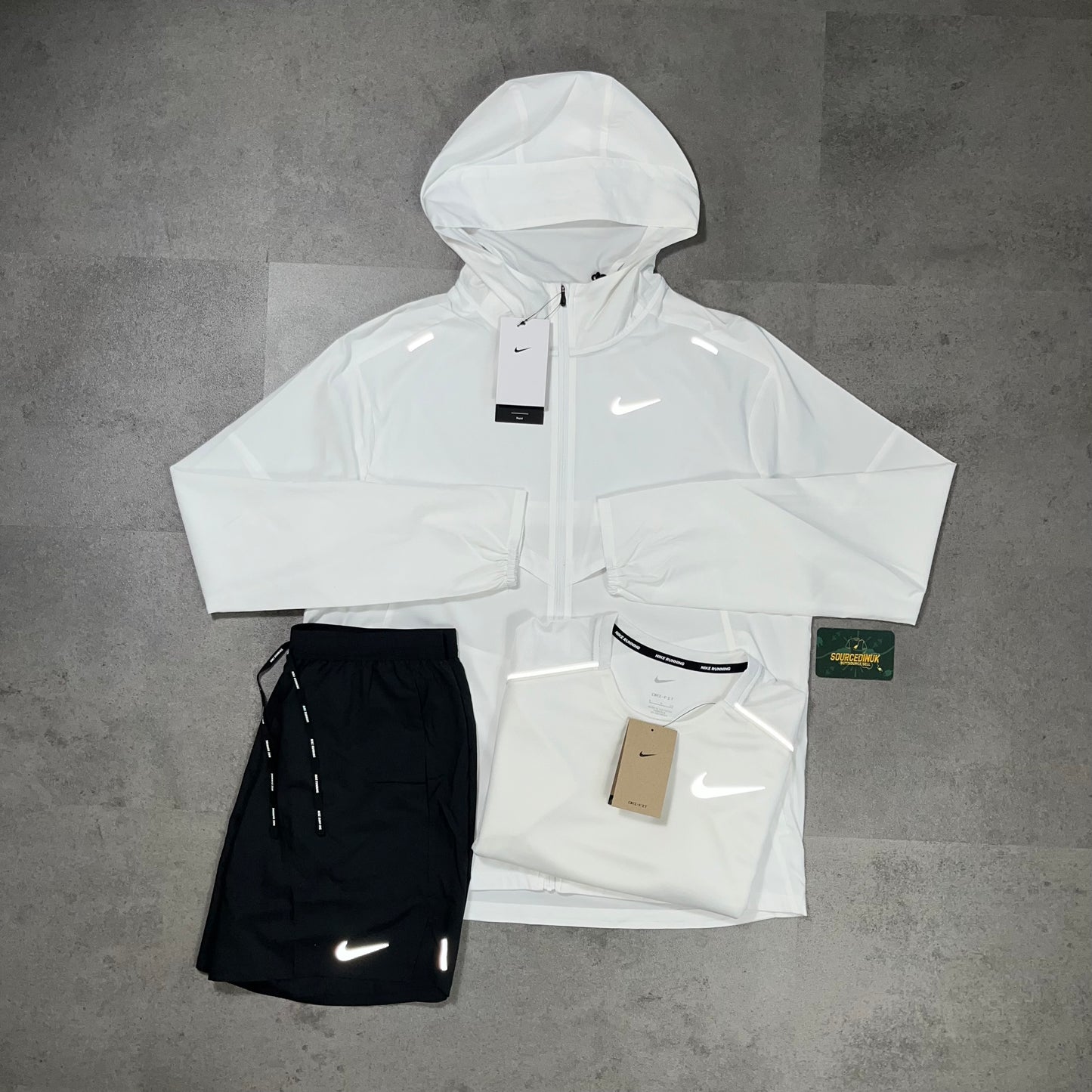 Nike Uv Windbreaker 3 Piece "White" Bundle