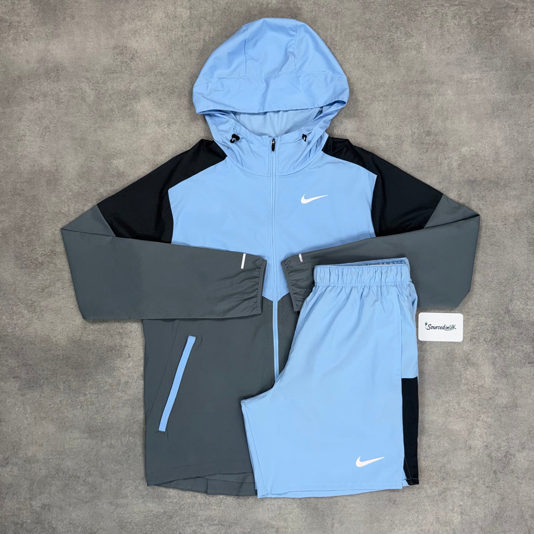 Nike Uv Windrunner Jacket & 7” Challenger Short Set Physic Blue