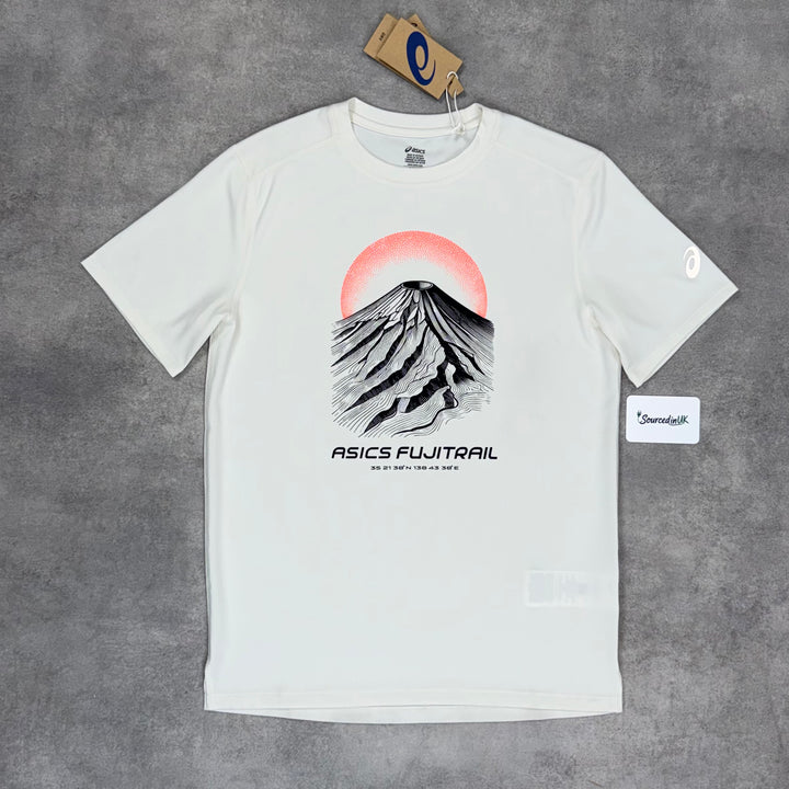 Asics Fujitrail T-Shirt 5” FujiTrail Short Set White Hot Red