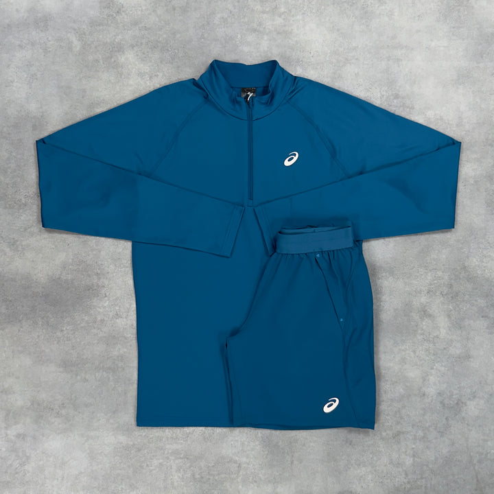 Asics Core 1/4 Zip 3-Pants Dark Teal