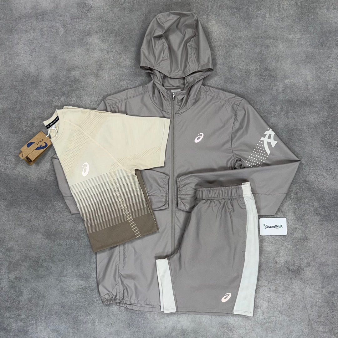 Asics Icon Jacket 3-Short Set Moonrock