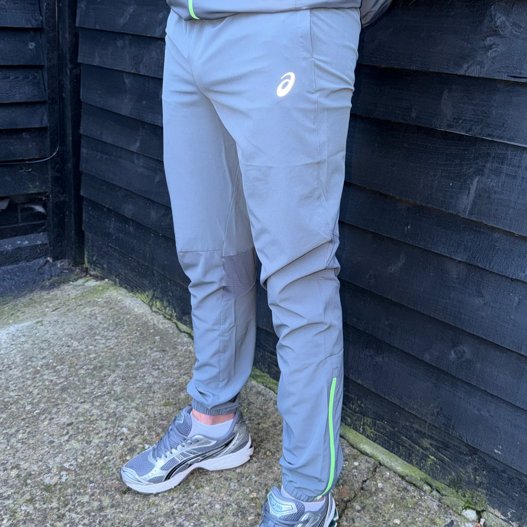 Asics Core Windrunner Grey/Green & Grey/Green Core Bottoms Set