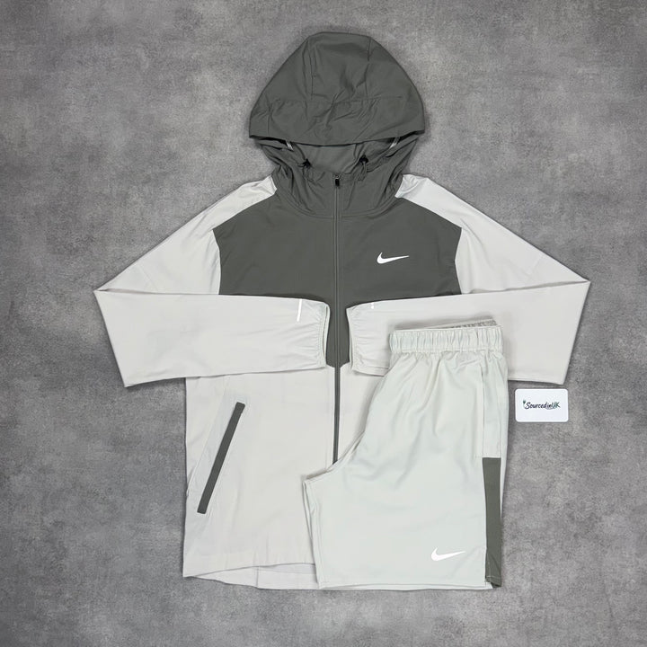 Nike Uv Windrunner Jacket 3-Piece 7” Challenger Short Set Beige