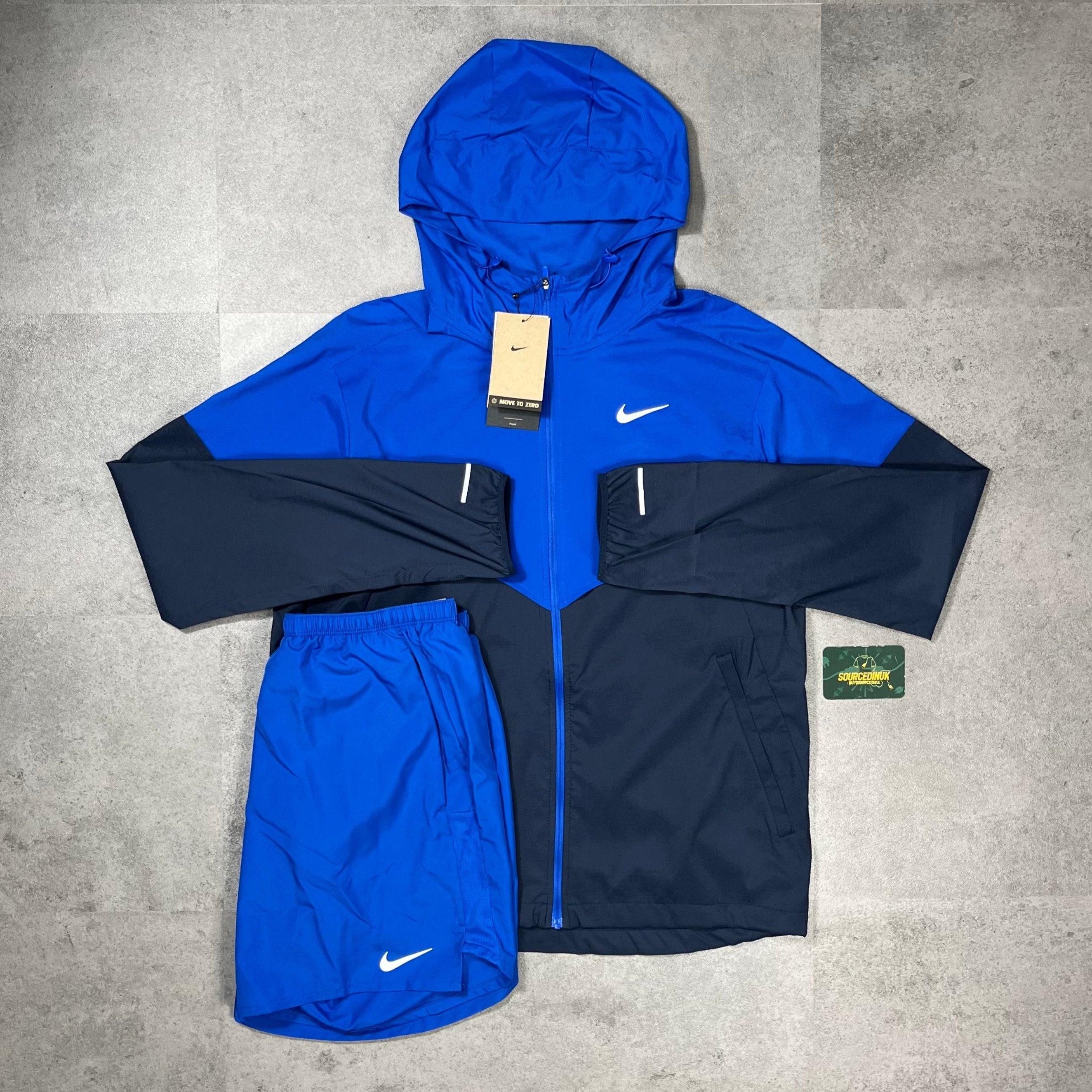 Nike Royal Blue Windbreaker 7 Short Set Sourcedinuk