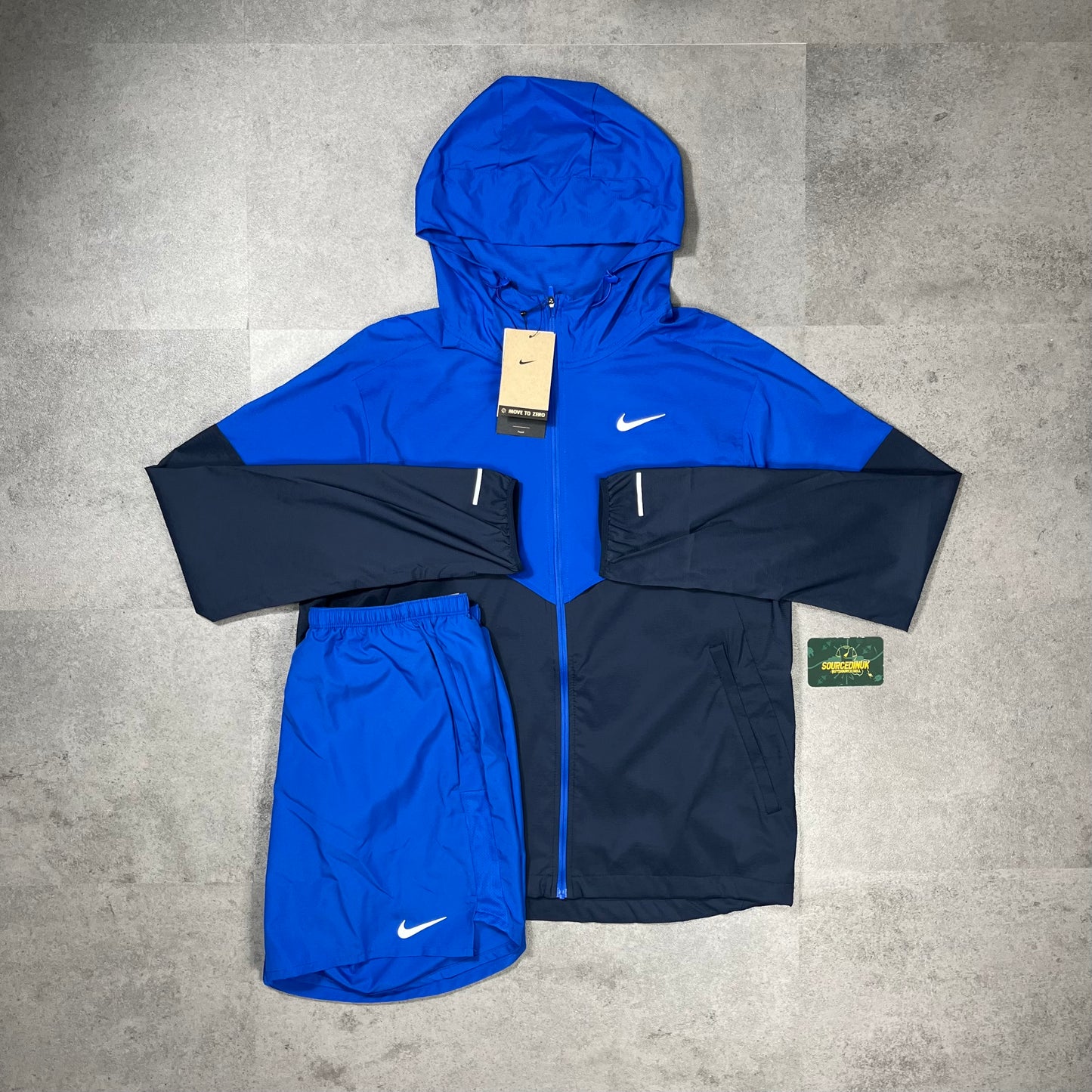 Nike “Royal Blue” Windbreaker 7” Short Set