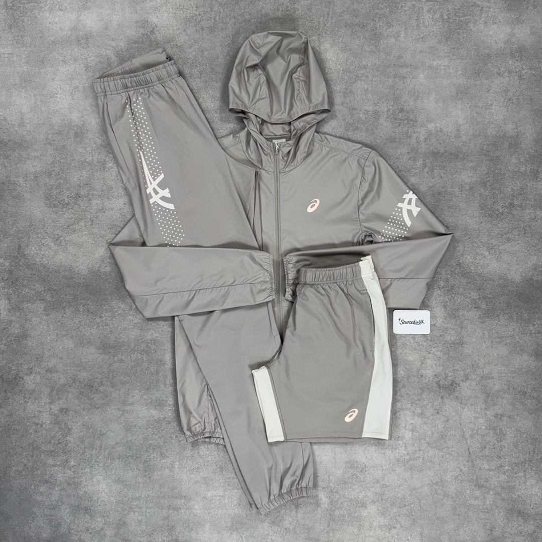 Asics Icon Jacket 3-Piece Pants Set Moonrock