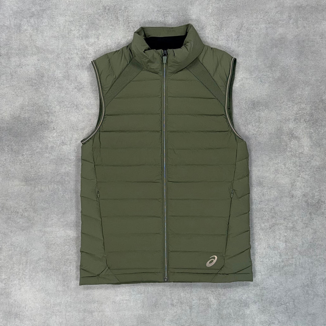 Asics Core Puffer Gilet 3-Piece Pants Set Khaki / Grey