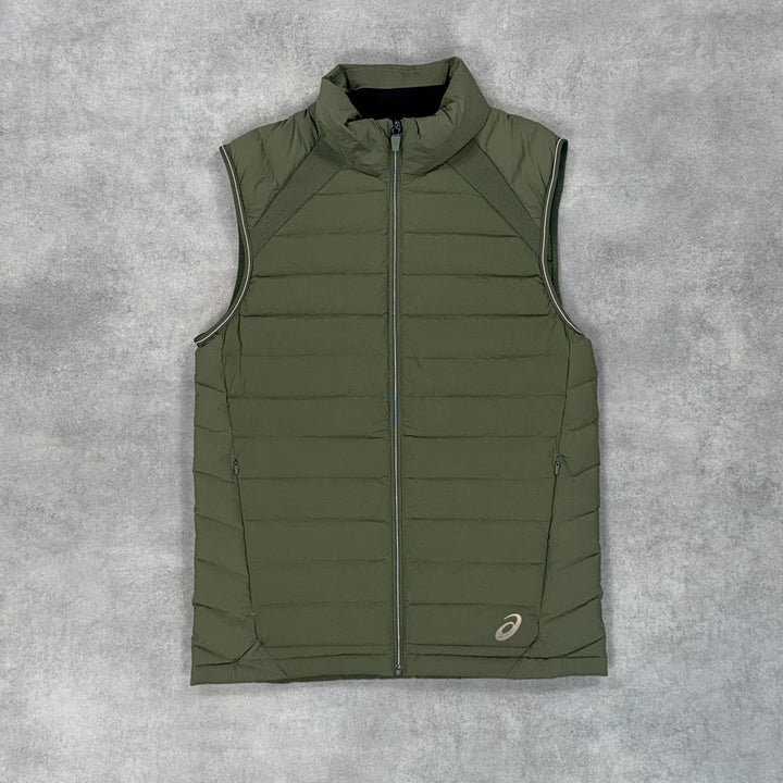 Asics Core Puffer Gilet 3-Piece Pants Set Khaki / Grey
