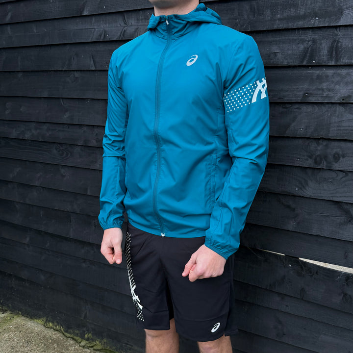 Asics Icon Windrunner Jacket & 7” Icon Challenger Short Set Dark Teal