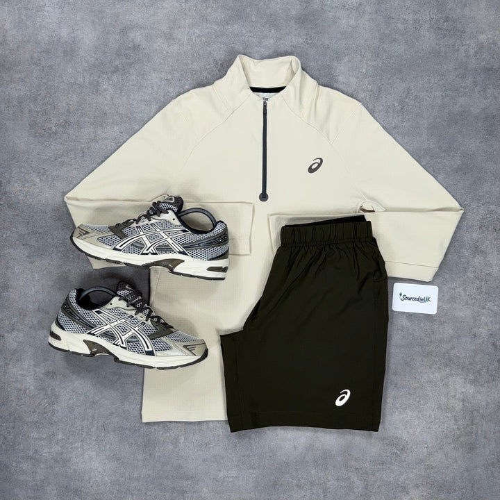 Asics Therma 1/4 Zip Gel 1130 Set Dark Taupe