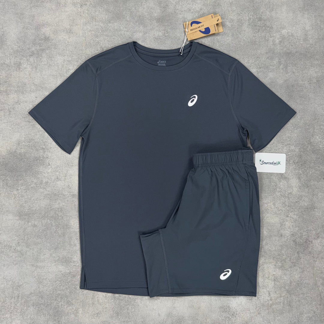 Asics Core T-Shirt  7” Core Shorts Set Grey
