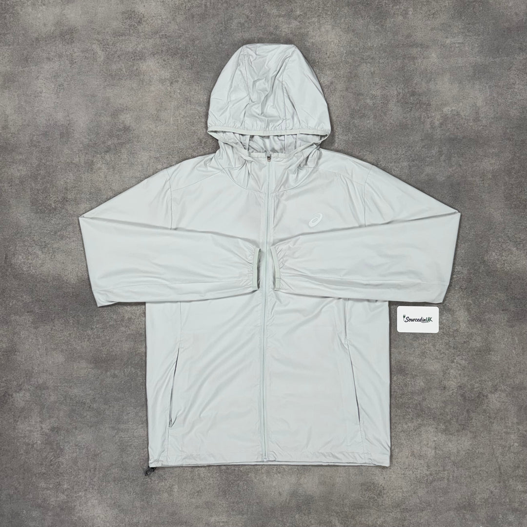 Asics Repel Windrunner Jacket Ice White & Black 7” Challenger Short Set