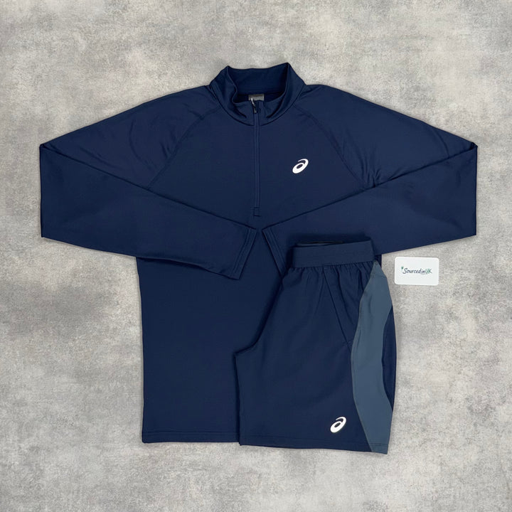 Asics Pacer 1/4 Zip 3-Short Set Midnight