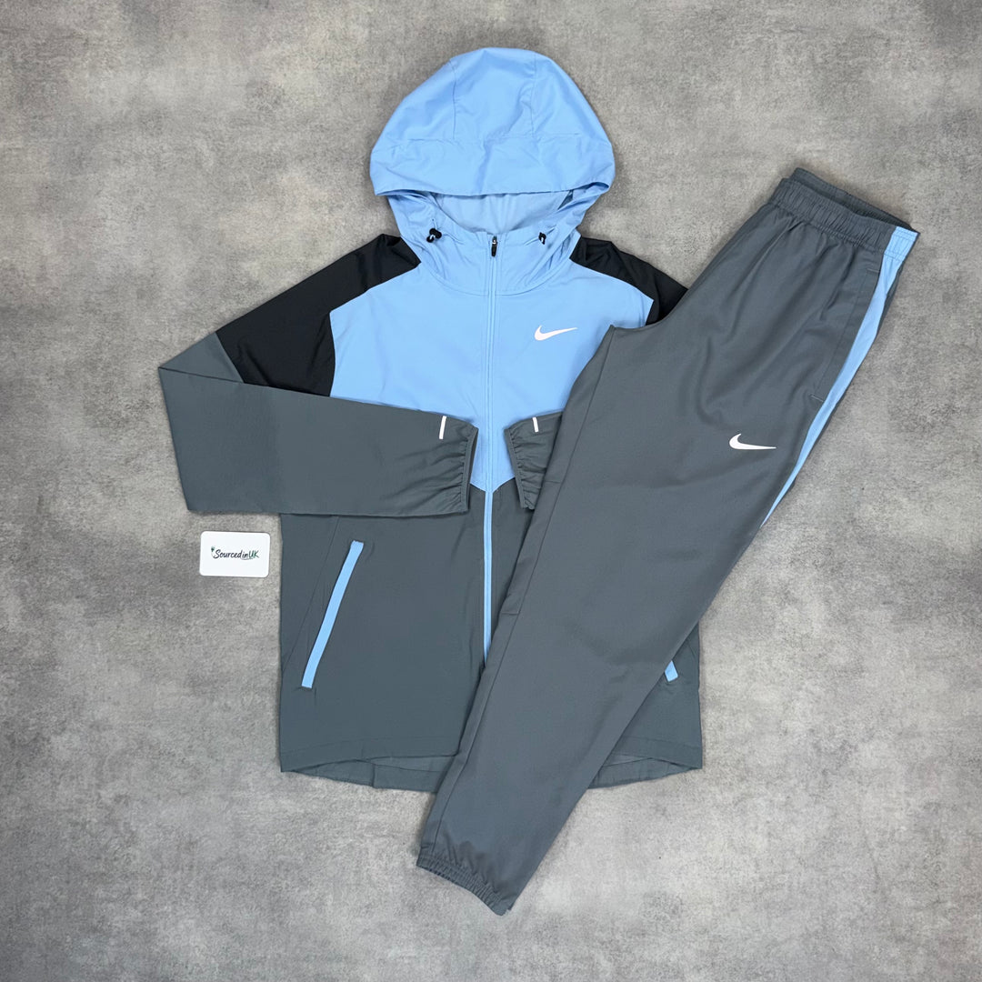Nike Uv Windrunner Jacket 3-Piece Challenger Bottom Set Physic Blue
