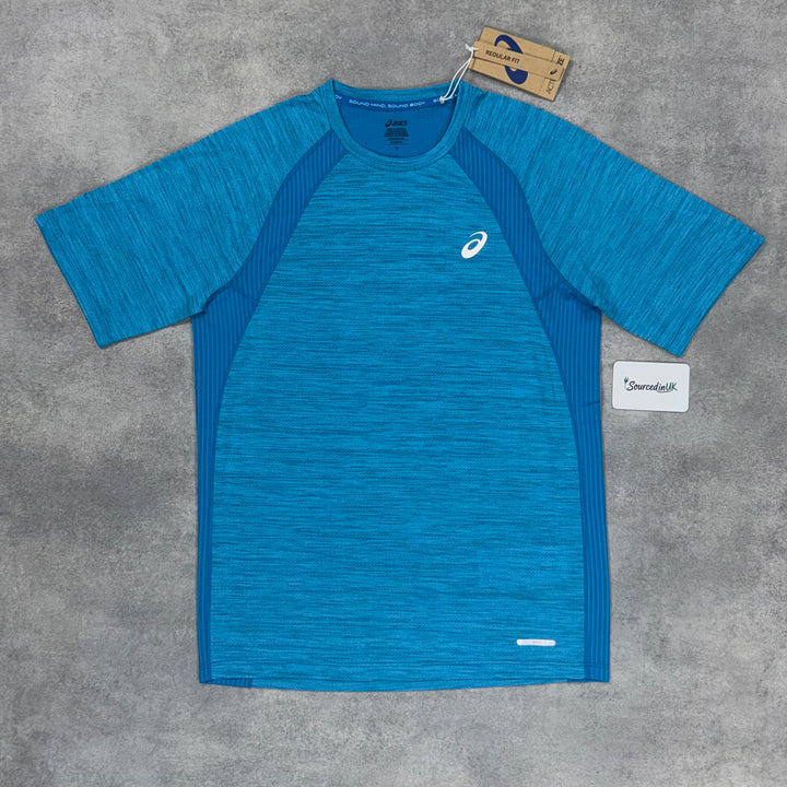 Asics Road T-Shirt Aegan Blue & Aegan Core Shorts Set