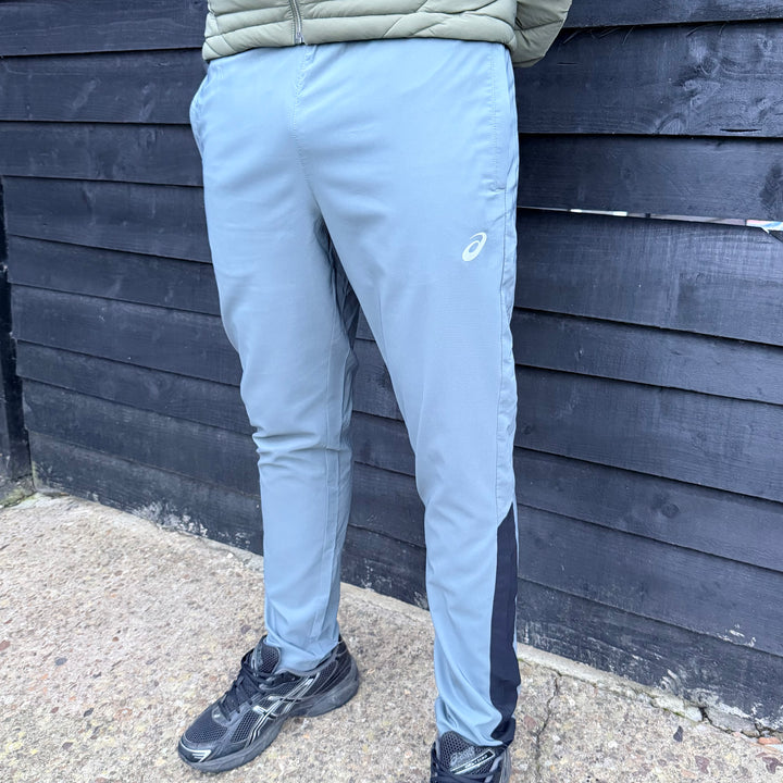 Asics Core Puffer Jacket Khaki & Grey Silver Pants Set